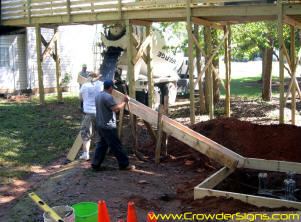 Pouring Cement in Tower Footing
