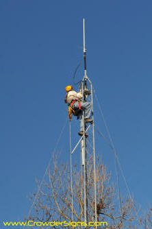 Installing Tri Beam Yagi on Rohn 20 Tower