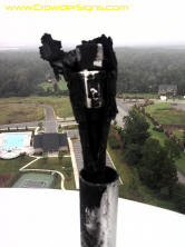 Repeater Antenna Blown to Bits by Lightning
