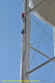 Climbing a 200 foot plus Water Tower
